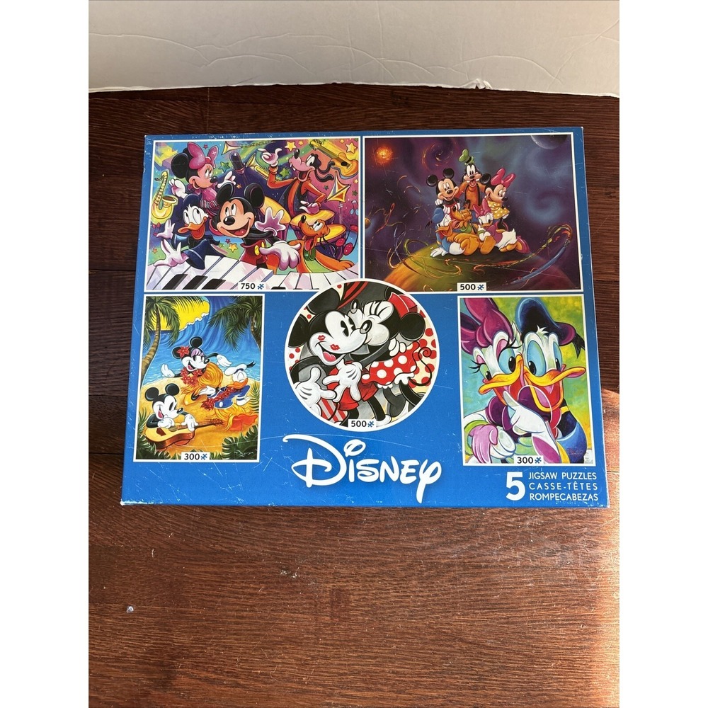 CEACO‎ Disney 5 in 1 Puzzles Minnie & Mickey Mouse Pluto Donald Duck 300-750 PC
